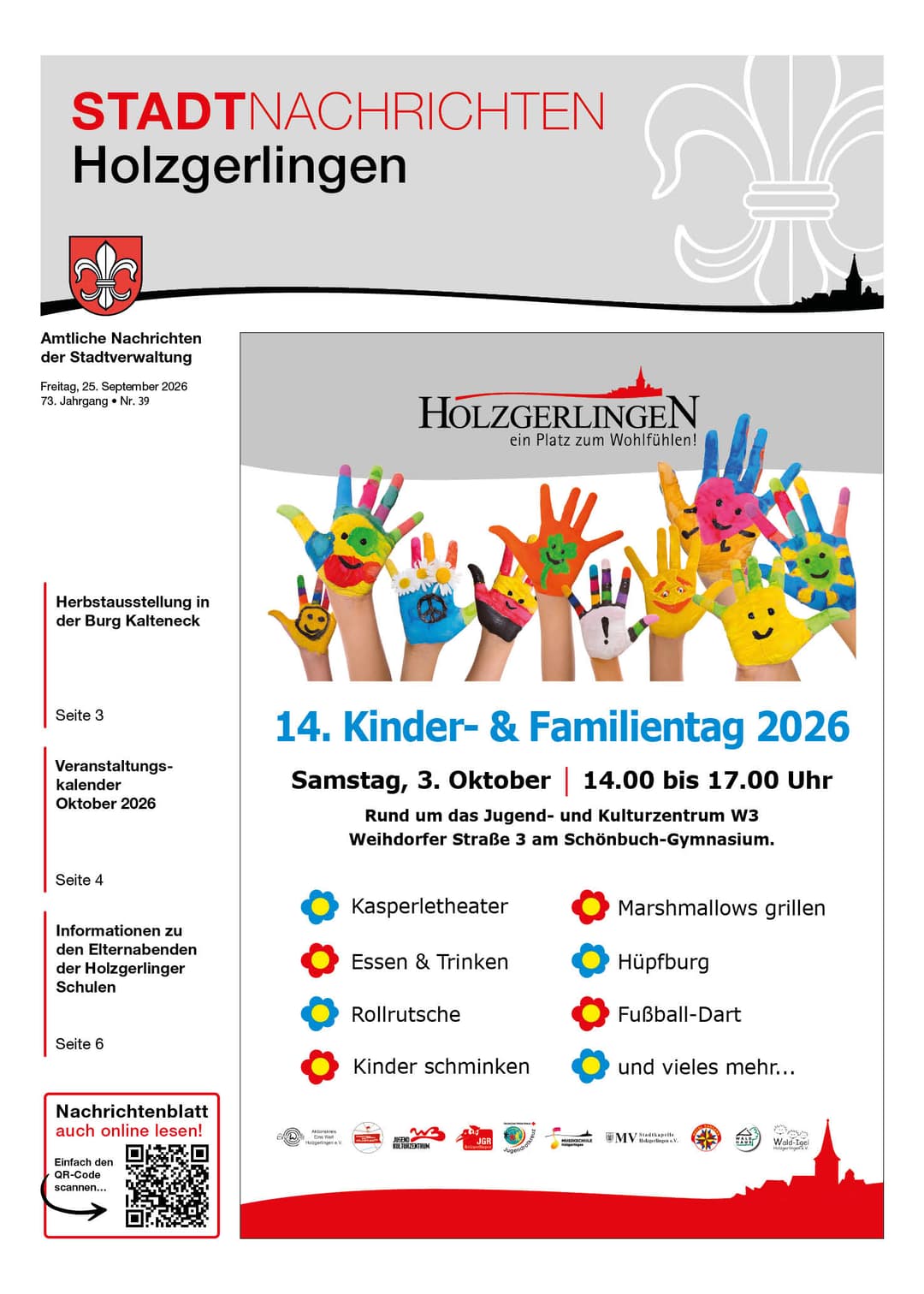 Titelseite des Mitteilungsblattes von holzgerlingen